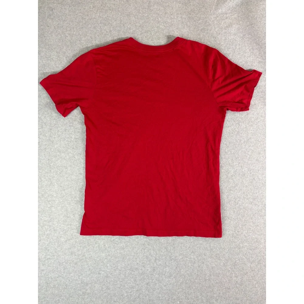 Jordan Mens Red Graphic T-Shirt Jumpman Logo Short Sleeve BV0086-687 Size S
